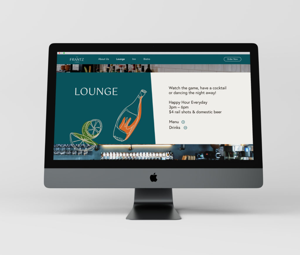 lounge web page mock up